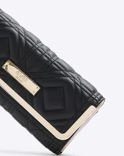 Black quilted purse