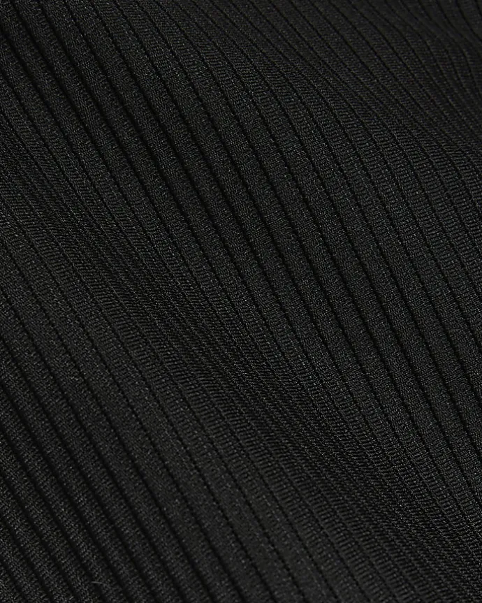 Black regular fit plisse zip bomber jacket