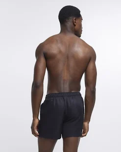 Black regular fit swim shorts
