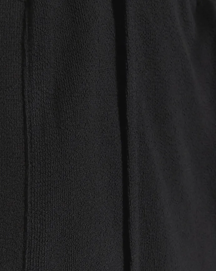 Black regular fit textured smart shorts