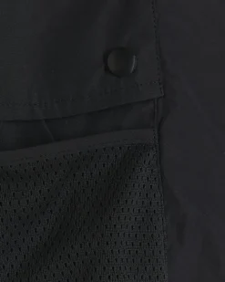 Black regular fit utility cargo shorts