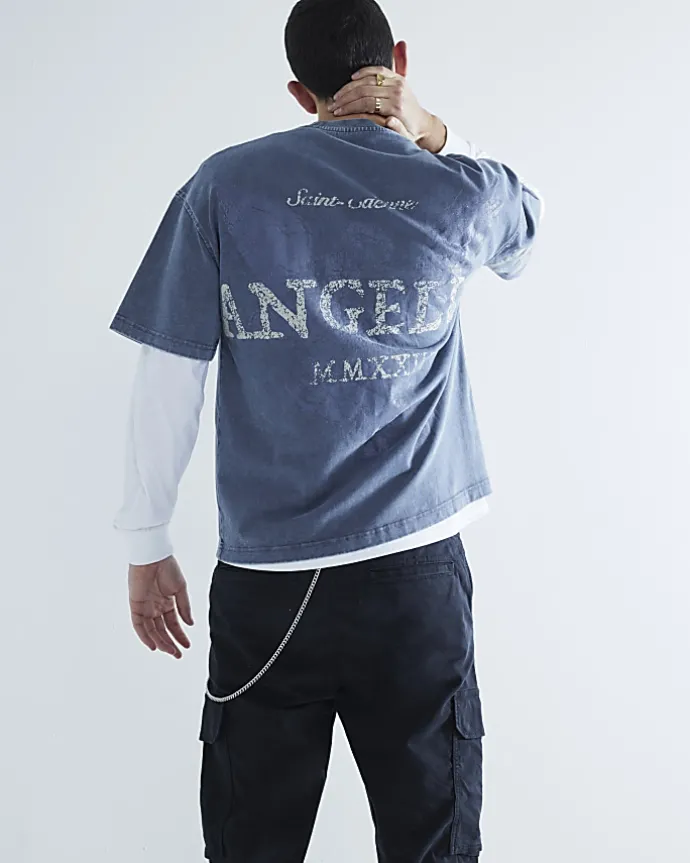 Black regular fit utility cargo trousers
