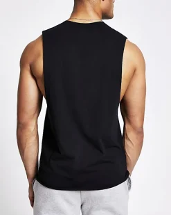 Black regular fit vest