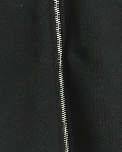 Black regular fit zip up funnel sweatshirt