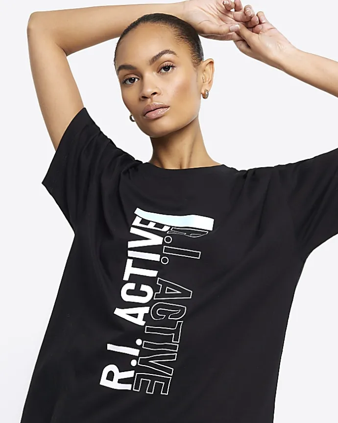 Black RI Active graphic t-shirt