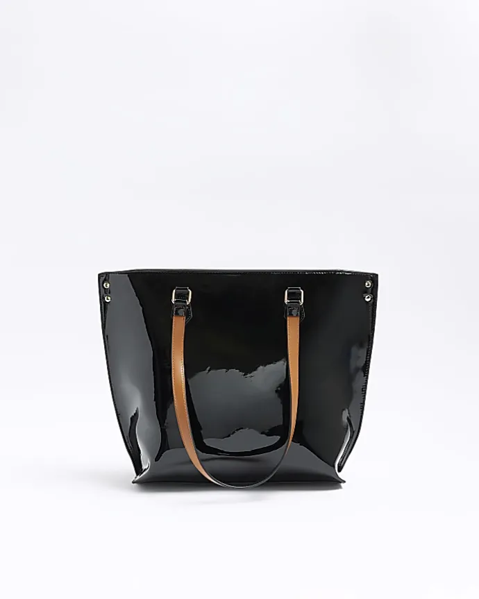Black RI monogram shopper bag
