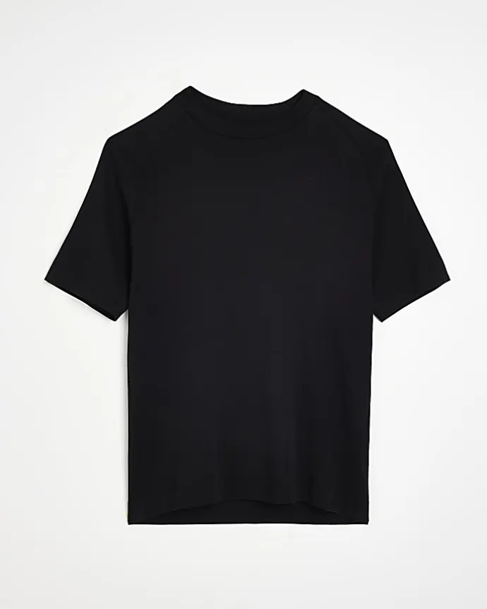 Black RI Studio slim fit high neck t-shirt
