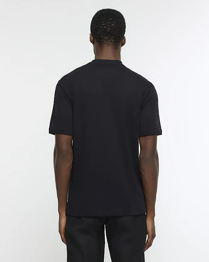 Black RI Studio slim fit high neck t-shirt