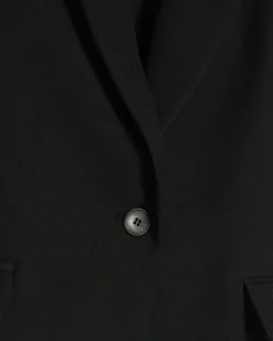 Black rolled sleeve blazer
