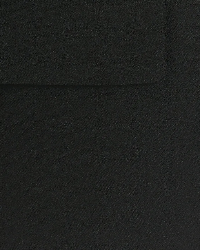 Black shawl collar roll sleeve blazer