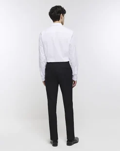 Black skinny fit smart trousers