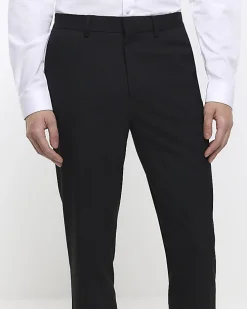 Black skinny fit smart trousers