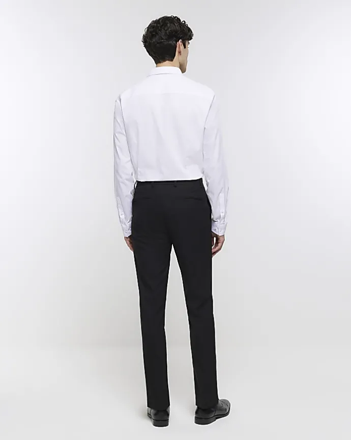 Black skinny fit smart trousers