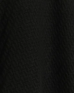 Black slim fit diagonal half zip jumper