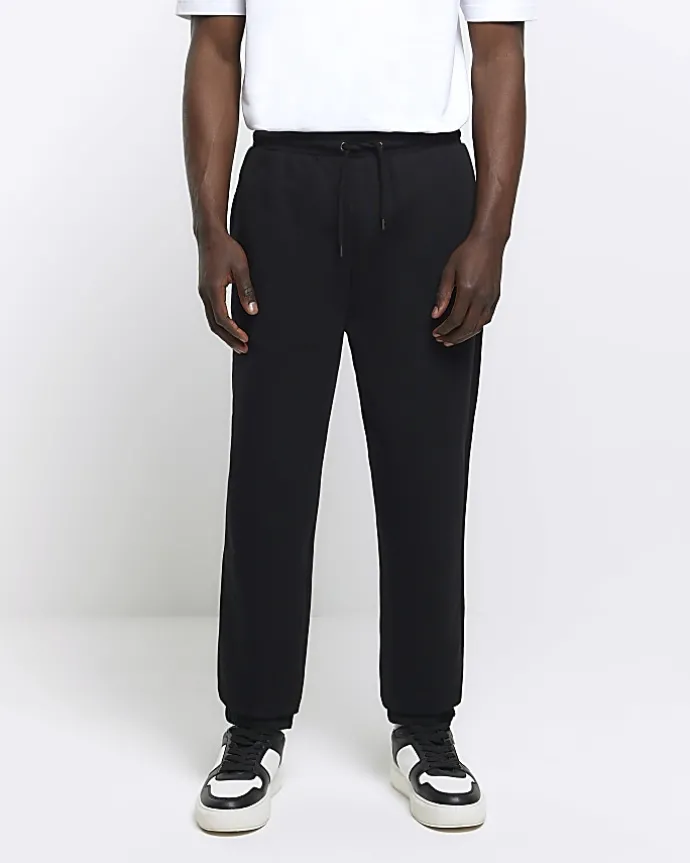 Black slim fit joggers