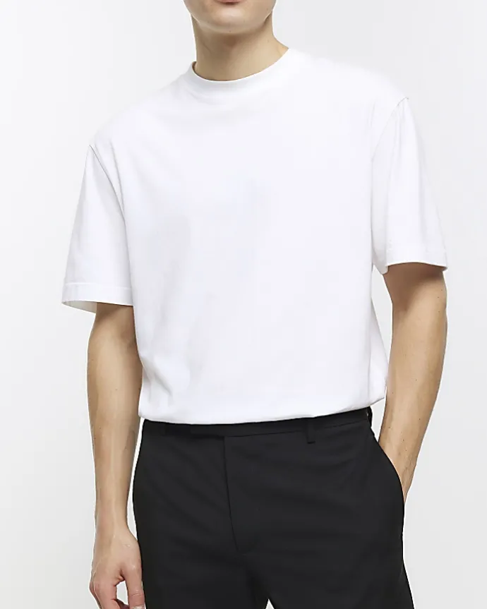 Black slim fit smart trousers