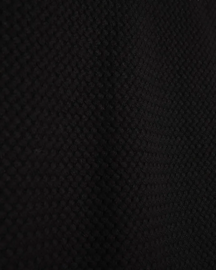Black slim fit textured knit t-shirt