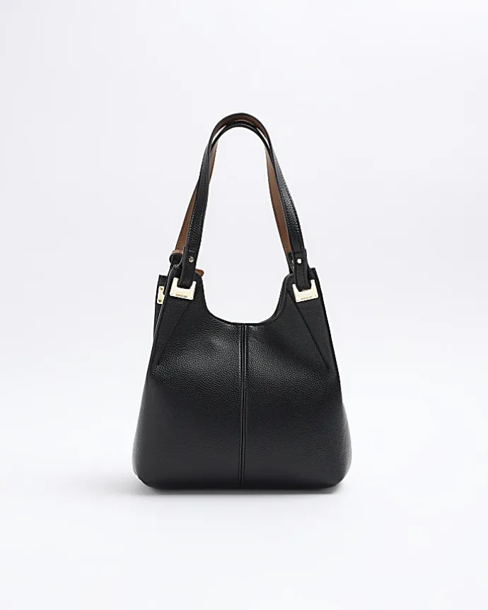 Black slouch small tote bag