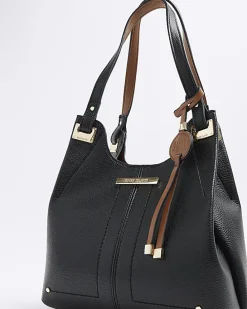Black slouch small tote bag