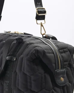 Black Soft Quilted Travel Bag