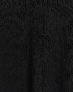 Black square neck jumper mini dress