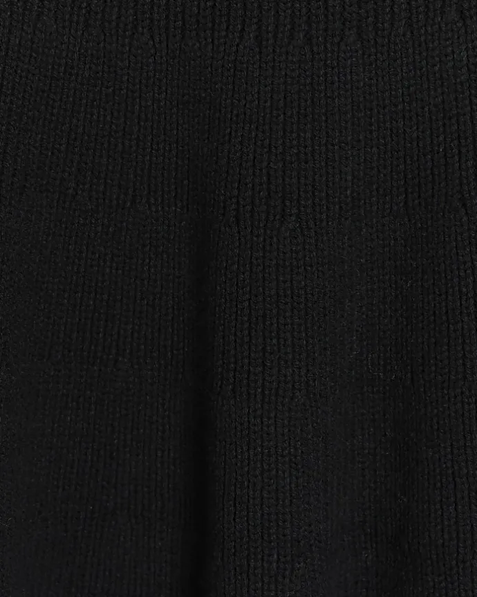 Black square neck jumper mini dress