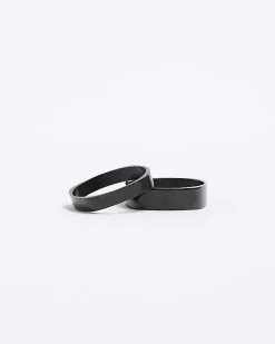 Black stainless steel square ring multipack