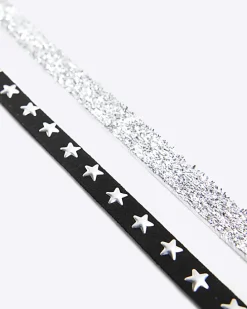 Black star choker necklace 2 pack