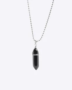 Black stone necklace