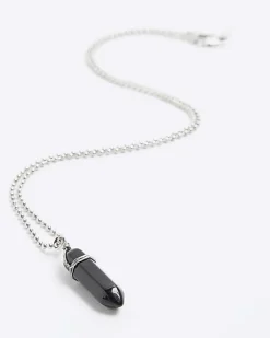 Black stone necklace