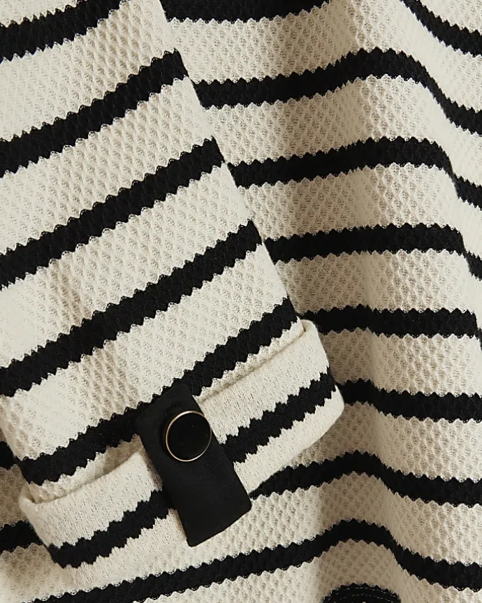 Black stripe long sleeve sweatshirt