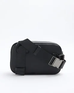 Black tumbled cross body bag