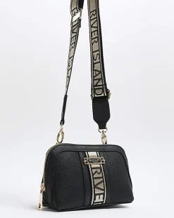 Black webbing cross body bag