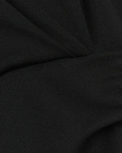 Black wrap buckle t-shirt mini dress