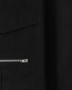 Black zip pencil midi skirt