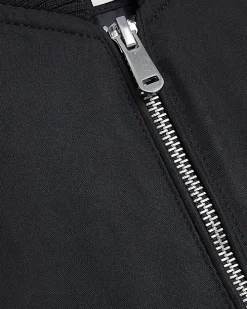 Black zip through bomber jacket