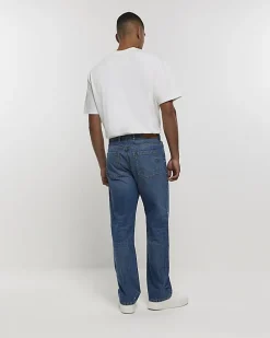 Blue faded baggy jeans