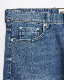Blue faded baggy jeans