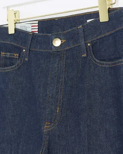 Blue high rise wide leg jeans