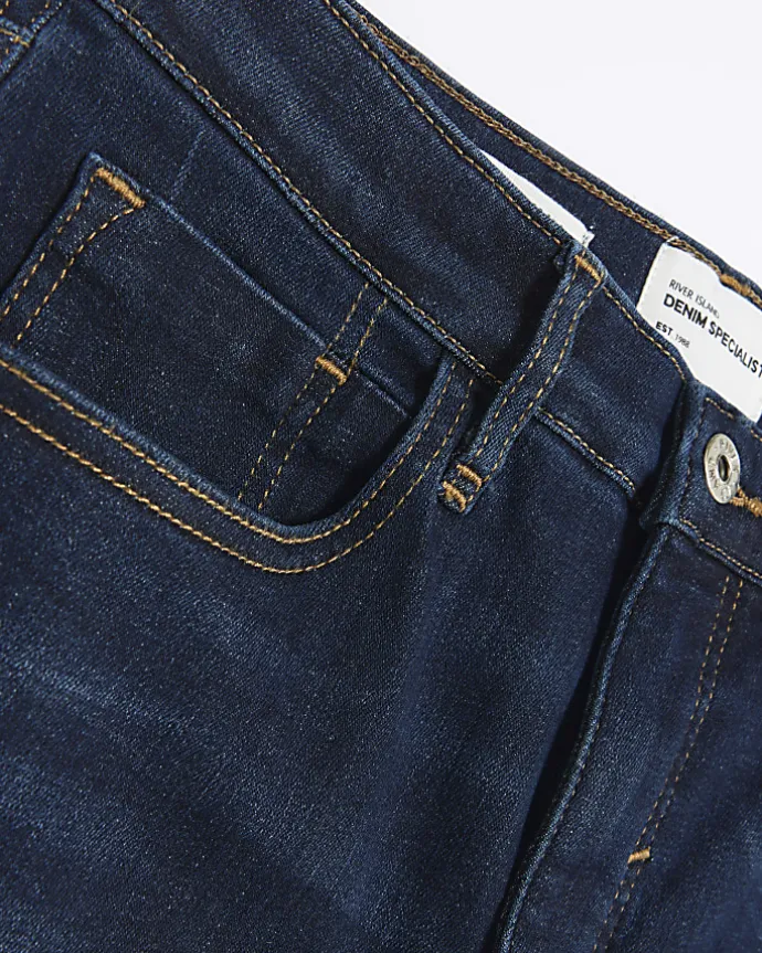 Blue high waist bum sculpt skinny jeans