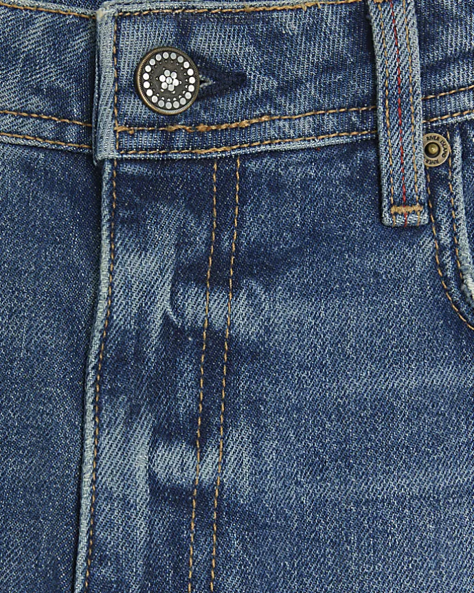 Blue high waisted bum sculpt mom jeans