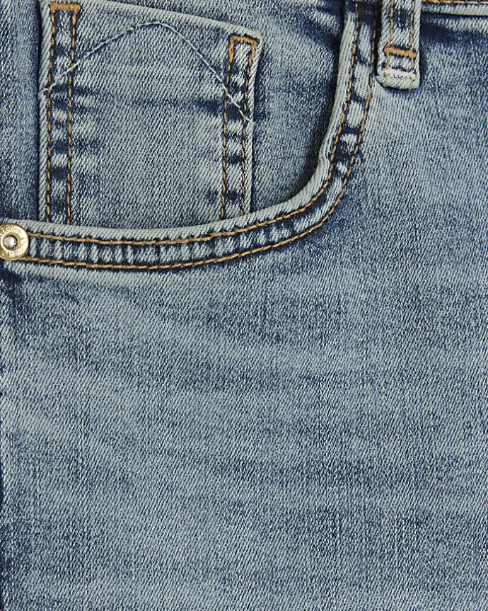 Blue high waisted bum sculpt skinny jeans
