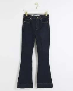 Blue high waisted tummy hold flared jeans