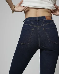 Blue high waisted tummy hold flared jeans