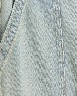 Blue high waisted wide fit cargo jeans