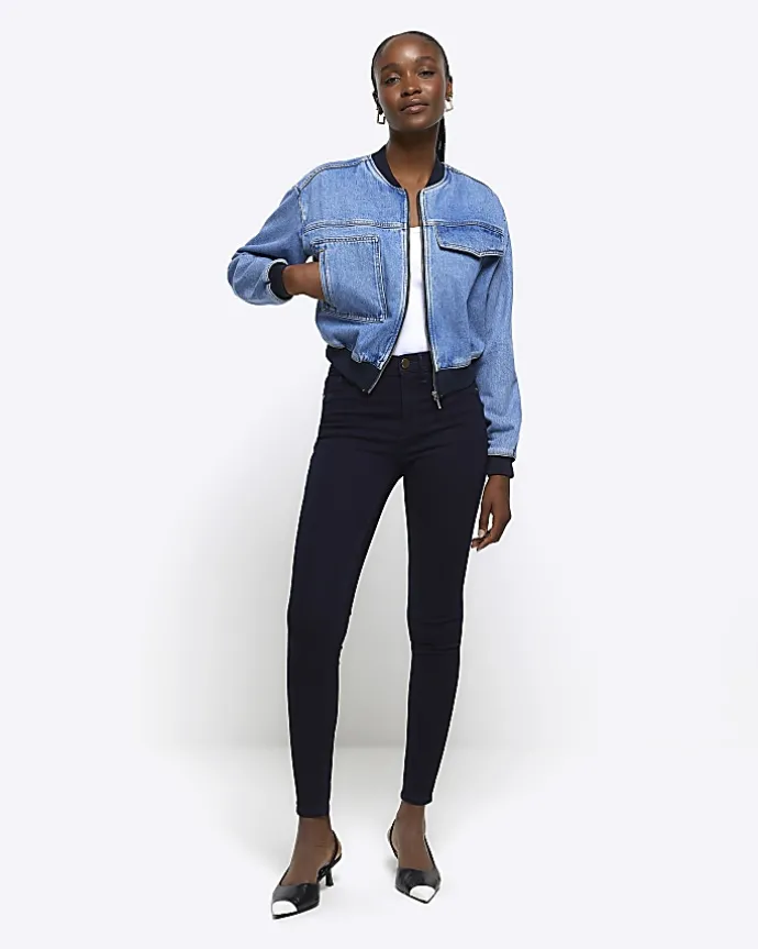 Blue molly high rise super skinny jeans