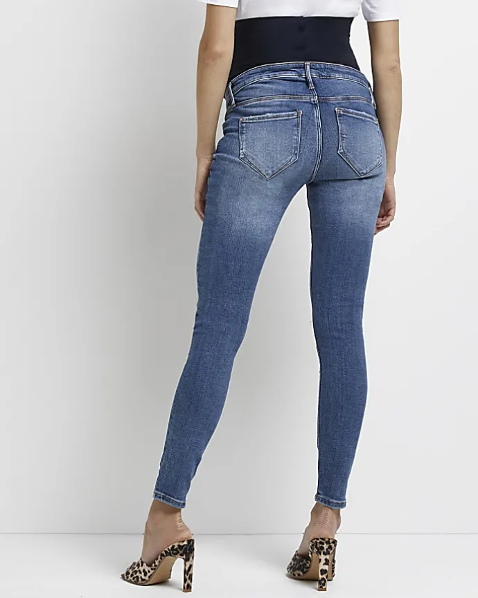 Blue Molly mid rise maternity skinny jeans