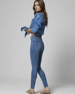 Blue molly mid rise super skinny fit jeans