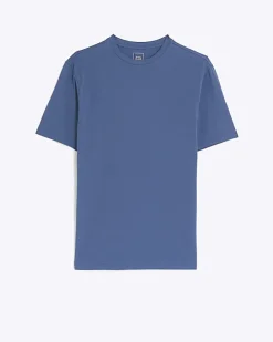Blue muscle fit t-shirt