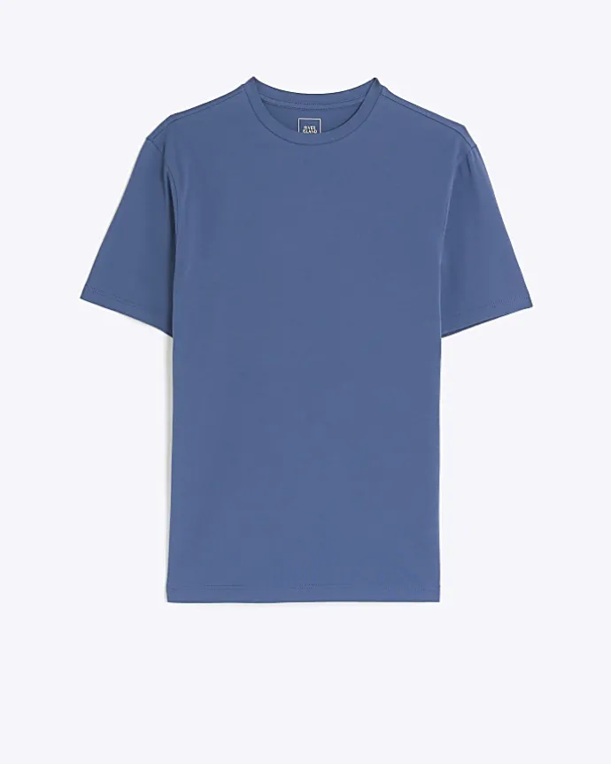 Blue muscle fit t-shirt